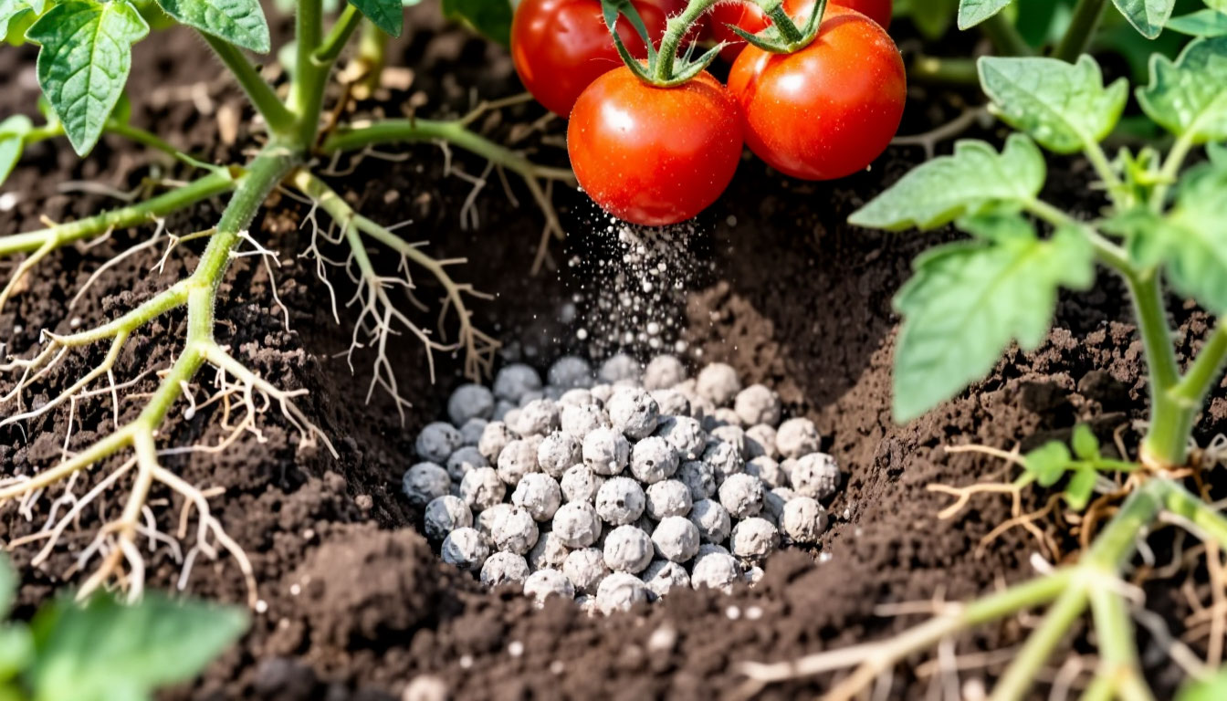 Томаты мясистые и без болезней: просто бросаю одну ложку этого средства в лунку при посадке — урожай растет как на дрожжах Томаты мясистые и без болезней: просто бросаю одну ложку этого средства в лунку при посадке — урожай растет как на дрожжах