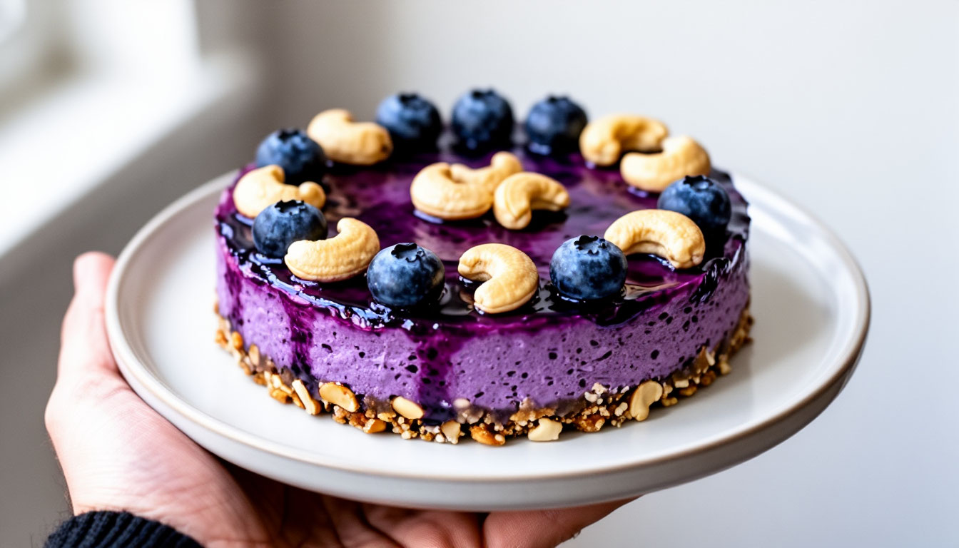 Бьёт все рекорды по вкусу: идеальный чизкейк без творога с кешью и черникой - простой рецепт десерта, который всегда съедают первым Бьёт все рекорды по вкусу: идеальный чизкейк без творога с кешью и черникой - простой рецепт десерта, который всегда съедают первым