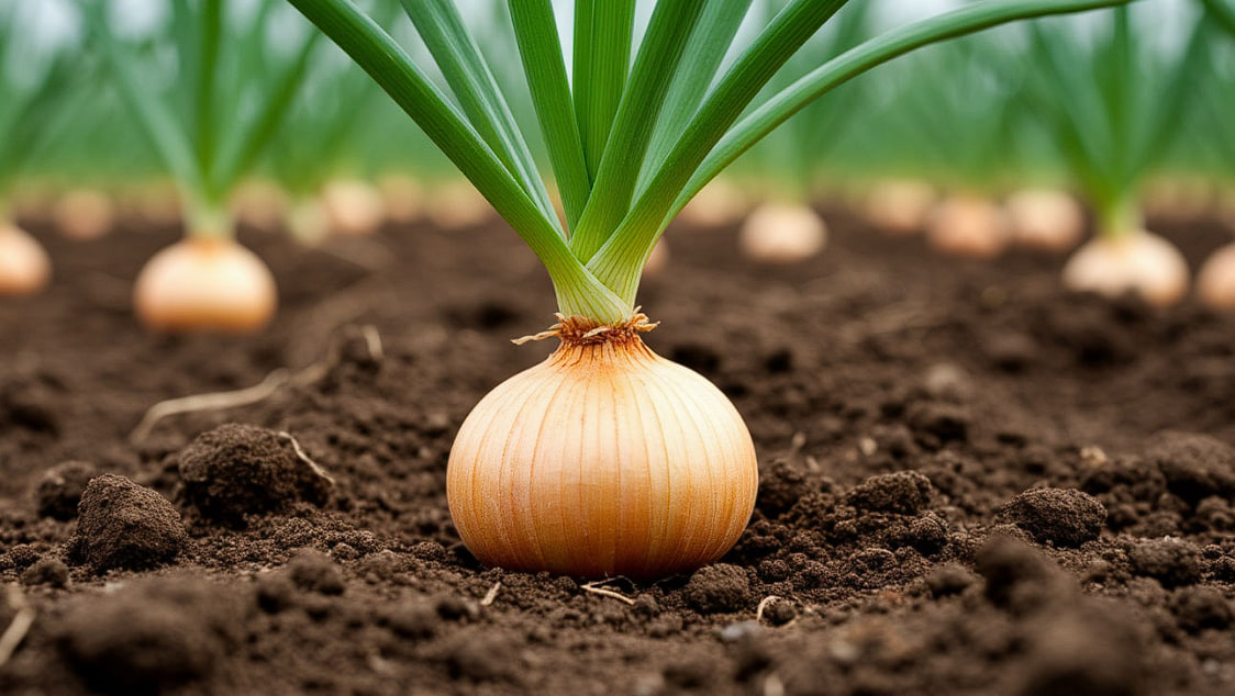 Секреты крупного лука без пожелтения: от подготовки почвы до сбора урожая - лук растет с кулак Секреты крупного лука без пожелтения: от подготовки почвы до сбора урожая - лук растет с кулак