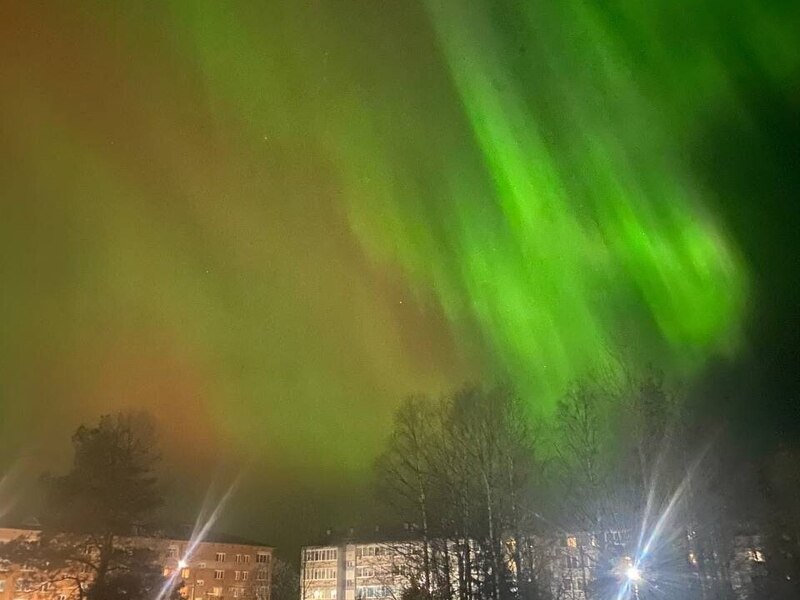 После сильнейшей магнитной бури над Россией появилось северное сияние После сильнейшей магнитной бури над Россией появилось северное сияние