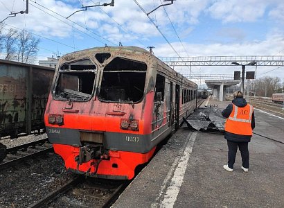 В Калужской области сгорела дотла электричка