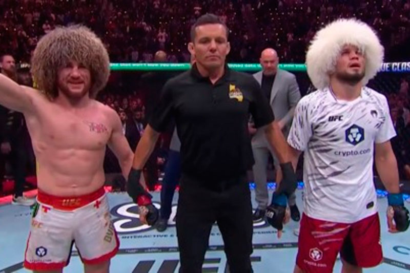 Умар Нурмагомедов проиграл свой дебютный бой грузину | Умар Нурмагомедов впервые проиграл бой за титул UFC в легчайшем весе