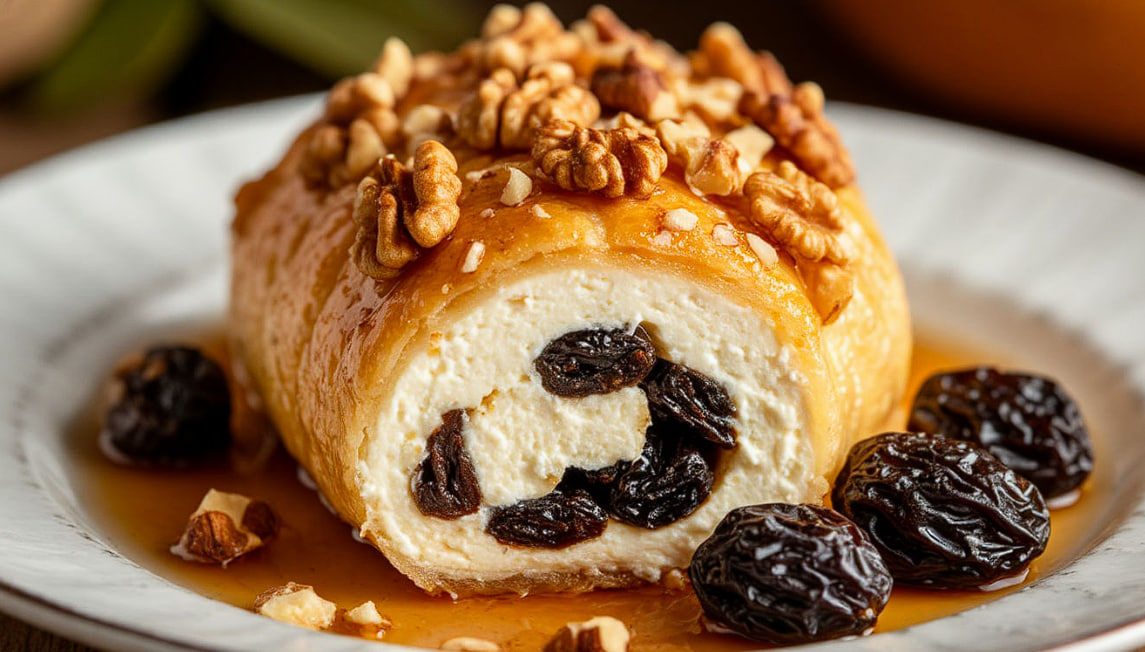Быстрый десерт без духовки: нежный творожный рулет с черносливом и изюмом - готовлю каждый день Быстрый десерт без духовки: нежный творожный рулет с черносливом и изюмом - готовлю каждый день
