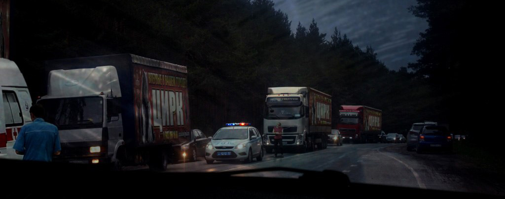 На Среднем Урале из-за рожающей медведицы Тани на одной из трасс образовалась пробка На Среднем Урале из-за рожающей медведицы Тани на одной из трасс образовалась пробка