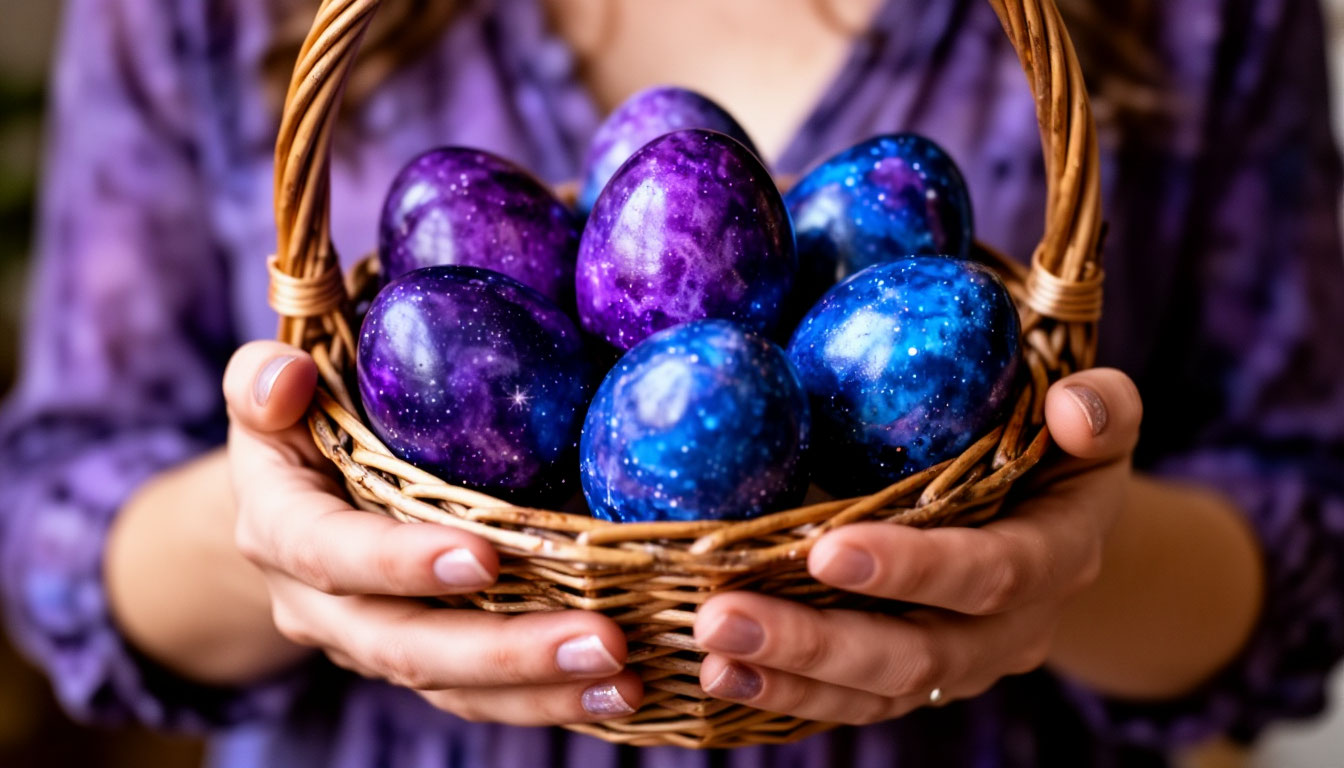 Крашу космические яйца за ночь — получаются как звёзды в галактике: восхитительный эффект гарантирован Крашу космические яйца за ночь — получаются как звёзды в галактике: восхитительный эффект гарантирован