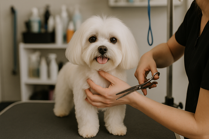 В Москве грумер случайно повредил ухо мальтийской болонке во время стрижки | Грумер в Москве случайно отрезал ухо мальтийской болонке В Москве грумер случайно повредил ухо мальтийской болонке во время стрижки | Грумер в Москве случайно отрезал ухо мальтийской болонке