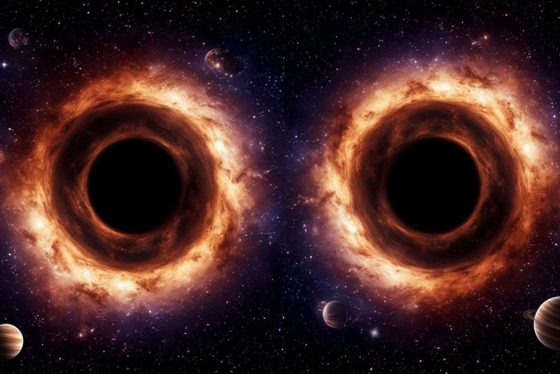 Учёные впервые сфотографировали пару чёрных дыр | В Финляндии впервые зафиксировали пару вращающихся чёрных дыр Учёные впервые сфотографировали пару чёрных дыр | В Финляндии впервые зафиксировали пару вращающихся чёрных дыр