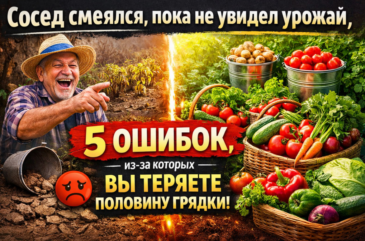 Сосед смеялся, пока не увидел урожай: 5 ошибок, из-за которых вы теряете половину грядки Сосед смеялся, пока не увидел урожай: 5 ошибок, из-за которых вы теряете половину грядки