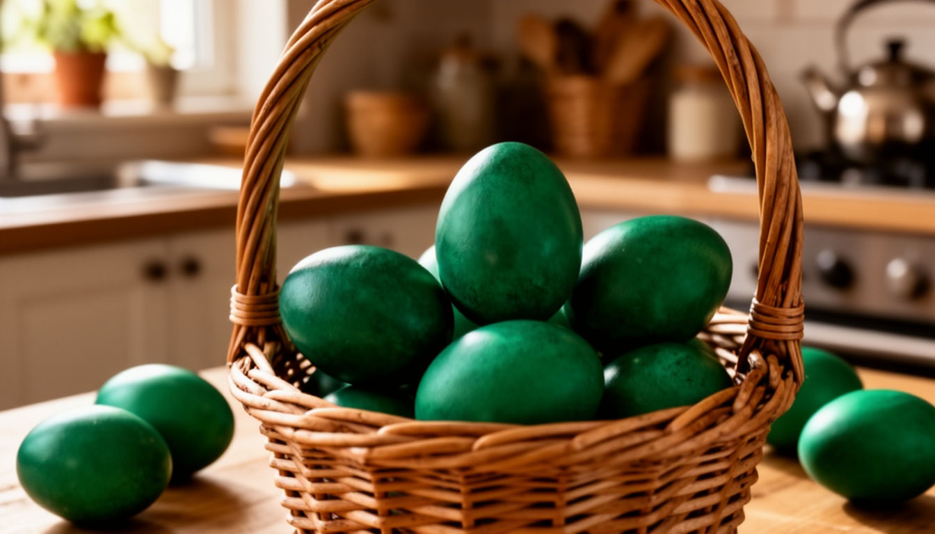 Просто беру 2 травы и взбиваю в блендере: яйца на Пасху становятся изумрудно‑зелёными - просто и очень дешево Просто беру 2 травы и взбиваю в блендере: яйца на Пасху становятся изумрудно‑зелёными - просто и очень дешево