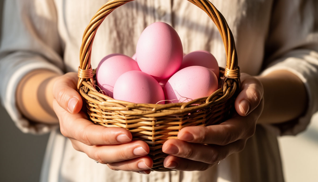 Добавляю пару кристаллов в воду — и яйца становятся нежно-розовыми с «малиновым» эффектом Добавляю пару кристаллов в воду — и яйца становятся нежно-розовыми с «малиновым» эффектом