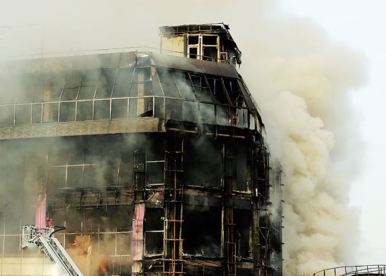 В Москве загорелся Коптевский рынок