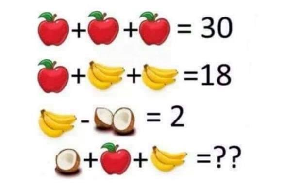 Ответ на задачу о яблоках, бананах и кокосах Ответ на задачу о яблоках, бананах и кокосах