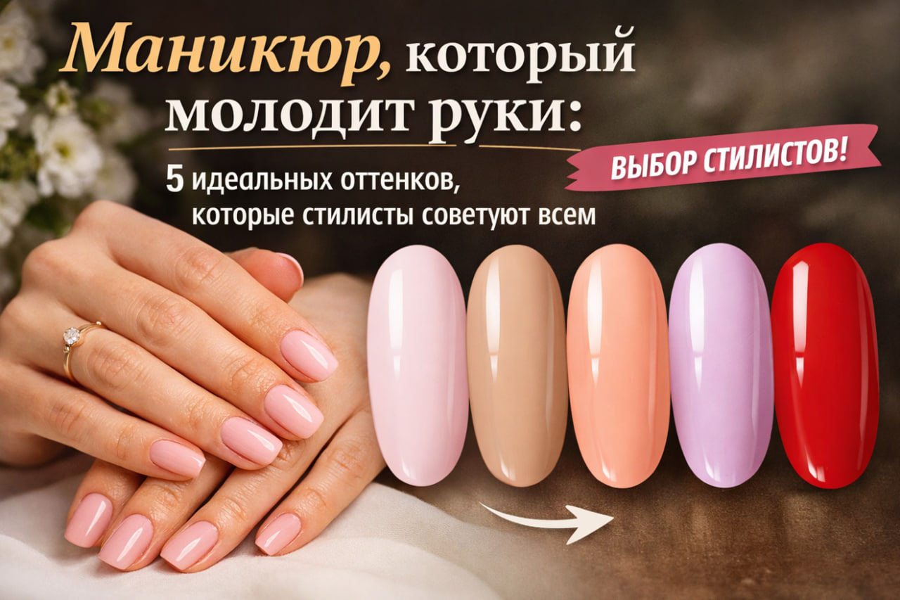 Минус 5–10 лет за один маникюр: эти оттенки выбирают стилисты в 2026 Минус 5–10 лет за один маникюр: эти оттенки выбирают стилисты в 2026