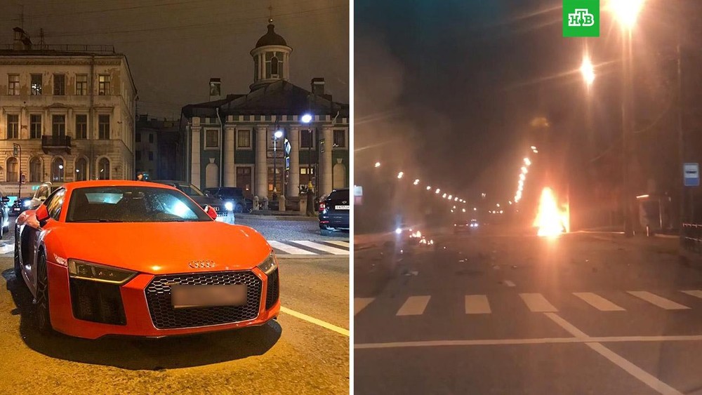 У сгоревшего в Москве водителя спорткара Audi R8 было более 250 штрафов У сгоревшего в Москве водителя спорткара Audi R8 было более 250 штрафов